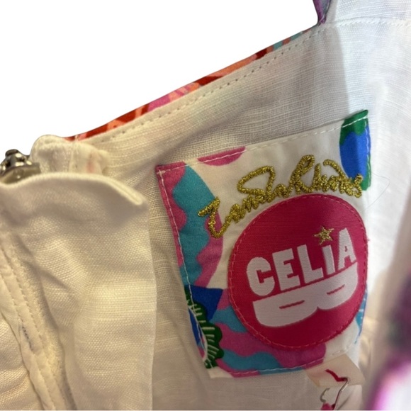 NWT CeliaB Kelly Dress Linen Blend L - Picture 4 of 8